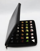 Foam Brain Games Black Leatherette Folio Dice Case