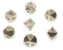 Chessex Metal: Silver Color 7 Die Set