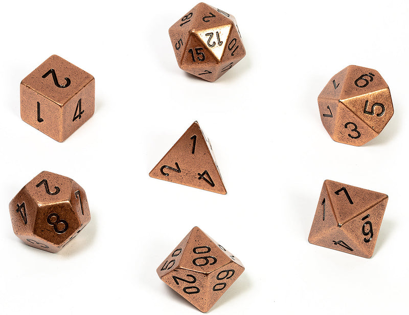 Chessex Metal: Copper Color 7 Die Set