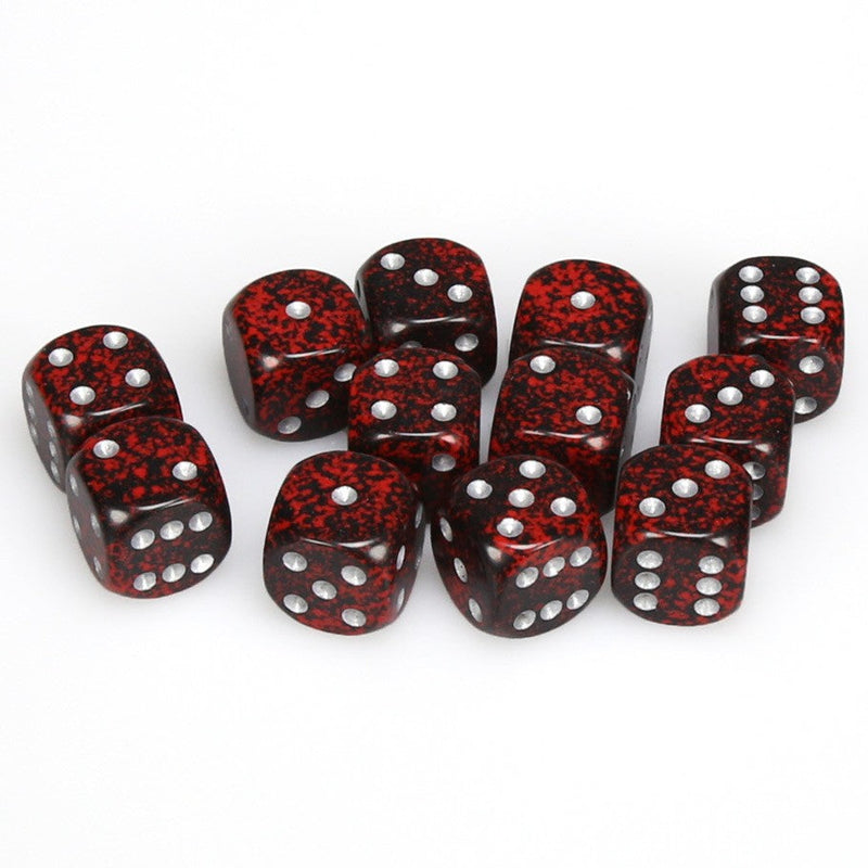Chessex Speckled: 16MM D6 Silver Volcano (12)