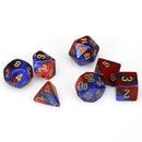 Chessex Gemini: Blue-Red/Gold 7 Dice Set