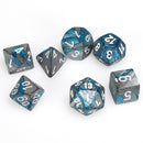 Chessex Gemini: Steel-Teal/White7 Dice Set