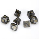 Chessex Lustrous: Black/Gold 7 Dice Set