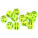 Chessex Vortex: 16MM D6 Bright Green/Black (12)