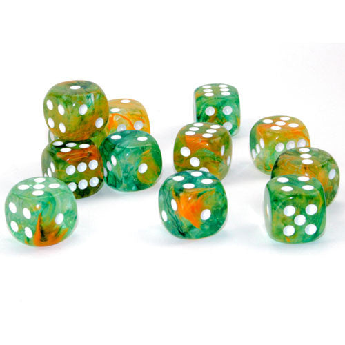 Chessex Nebula: 16MM D6 Spring/White (12)