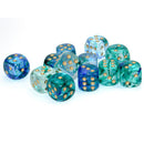 Chessex Nebula: 16MM D6 Oceanic/Gold (12)