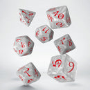 Q Workshop Dice Set - Classic Pearl & Red