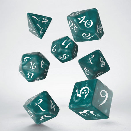 Q Workshop Dice Set - Classic Stormy & White