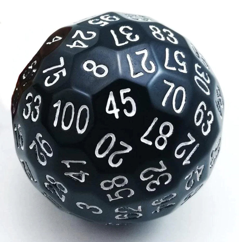 Foam Brain Games 100 Sided Die - Black (D100)