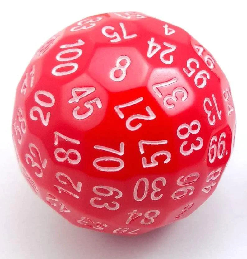 Foam Brain Games 100 Sided Die - Red (D100)