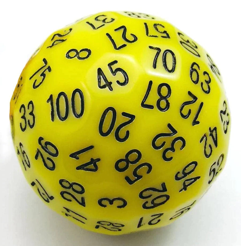 Foam Brain Games 100 Sided Die - Yellow D100