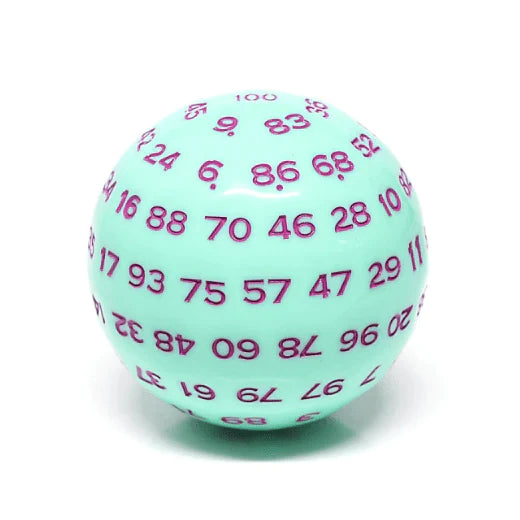 Foam Brain Games 100 Sided Die - Mint Rose D100
