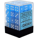 Chessex Frosted: 12MM D6 Caribbean Blue/White (36)