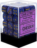 Chessex Lustrous: 12MM D6 Purple/gold (36)