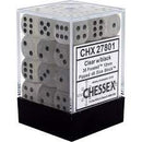 Chessex Frosted: 12MM D6 Clear/Black (36)