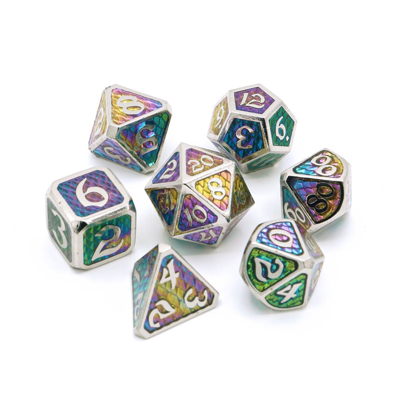 Die Hard Dice 7 Die RPG Metal Dice Set: Drakona Khaos Aether