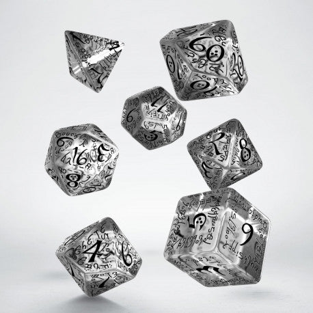 Q Workshop: Elvish Translucent & Black Dice set