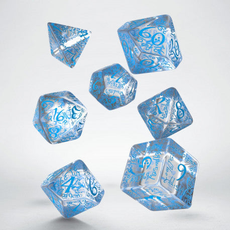 Q Workshop: Elvish Translucent & Blue Dice set
