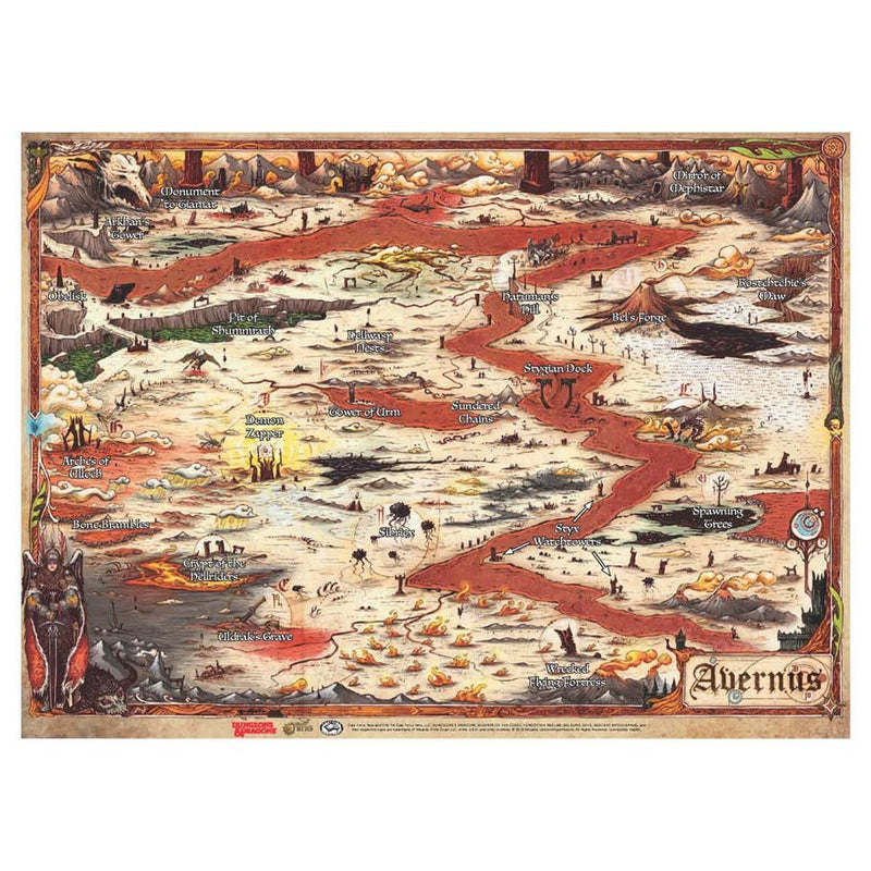 Dungeons and Dragons Game Mat Avernus Map