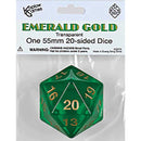 Koplow Games 20 Sided Die (55mm) Countdown D20 - Emerald Gold
