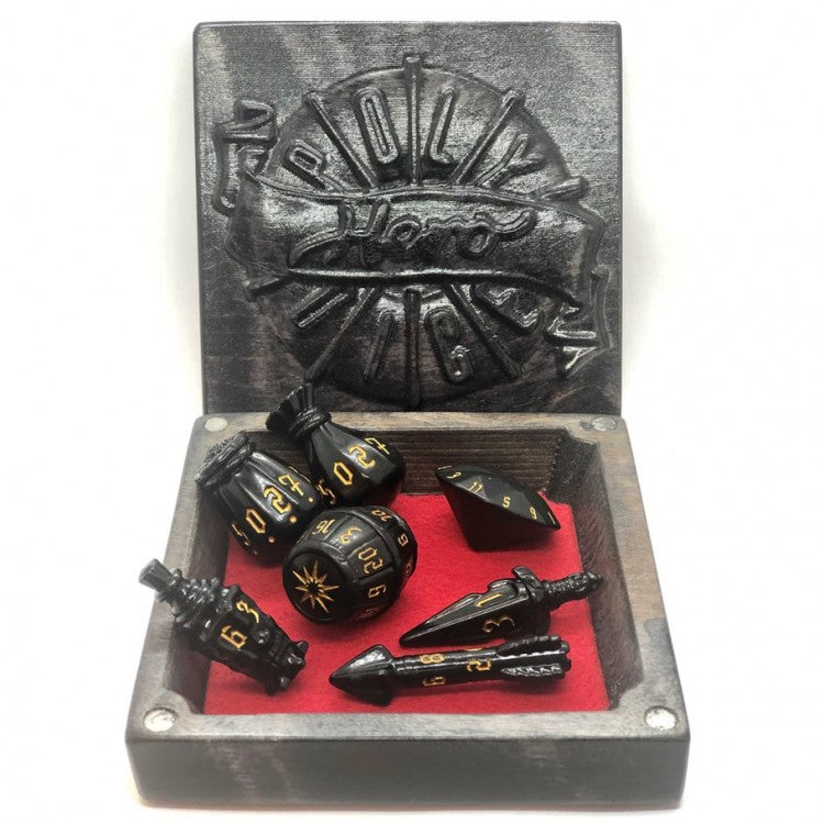 Polyhero Dice Set - The Rogue Nightshade & Thieves' Gold 7 Dice Set