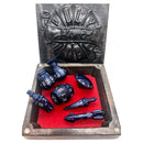 Polyhero Dice Set - The Rogue Midnight Blue & Silver Starlight 7 Dice Set