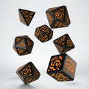 Q Workshop: Halloween Pumpkin Black & Orange Dice set