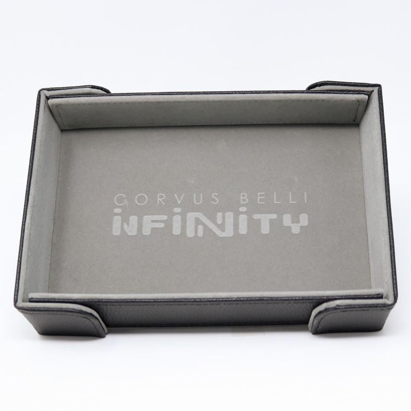 Die Hard Dice Table Armor Folding Rectangle Tray: Infinity x DHD with Gray Velvet