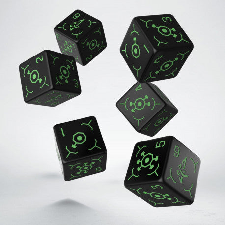 Q Workshop Dice Set - Ingress Enlightened 6D6 Dice Set