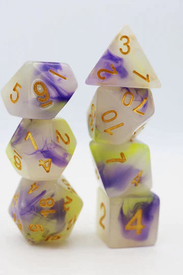 Foam Brain Games RPG Set: Yellow & Purple Jade