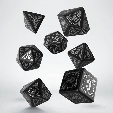 Q Workshop Dice Set - Bloodsucker Black & Silver