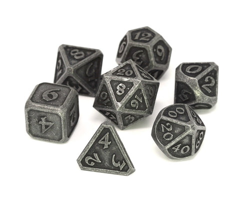 Die Hard Dice 7 Die Metal Dice Set: Mythica Dark Iron