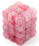 Chessex Ghostly Glow: 12MM D6 Pink/Silver (36)