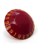 Polyhero Dice - The Rogue 1D20 Gem - Roguish Rouge & Gold Tincture Dice