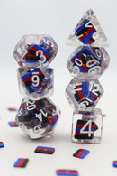 Foam Brain Games Polyamorous Pride Flag RPG Dice Set