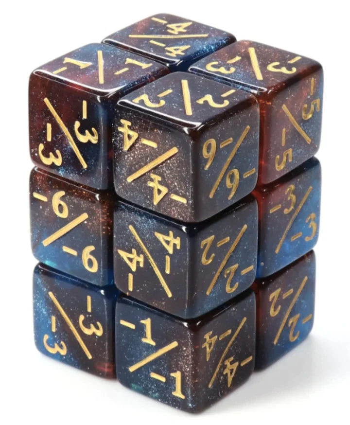 Foam Brain Games -1/-1 Counters - Red and Blue Glitter