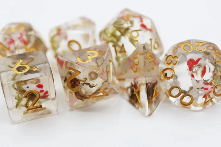 Foam Brain Games Red Koi Fish RPG Dice Set