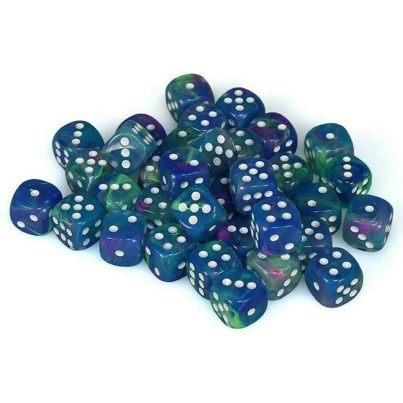 Chessex Festive: 12MM D6 Waterlily/White (36)