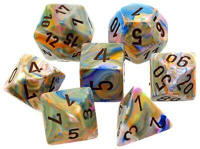 Chessex Festive: Vibrant/Brown 7 Dice Set