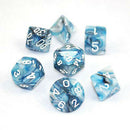 Chessex Lustrous: Slate/White 7 Dice Set