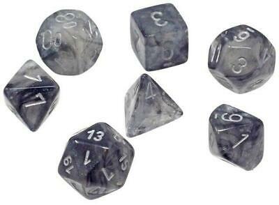 Chessex Borealis: Light Smoke/Silver 7 Dice Set