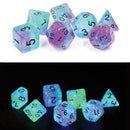 Sirius Dice: 7 Die Set: Peacock Glowworm