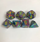 Chessex Festive: Mosaic/Yellow 7 Dice Set