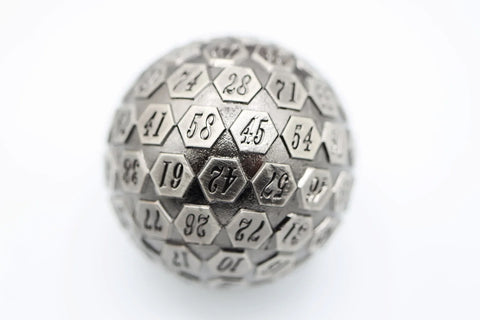 Foam Brain Games 45mm Metal D100 - Silver