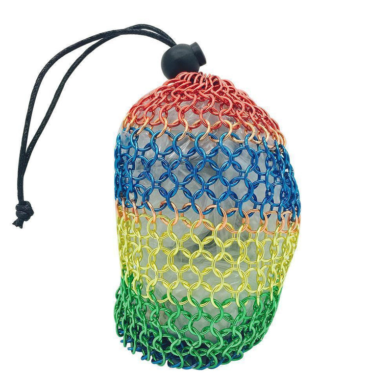 Norse Foundry Stainless Steel Chainmail Dice Bag - Rainbow