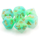 Tasty Minstrel Games Dargon's Dice 7 Die Set: Shamrock Gold