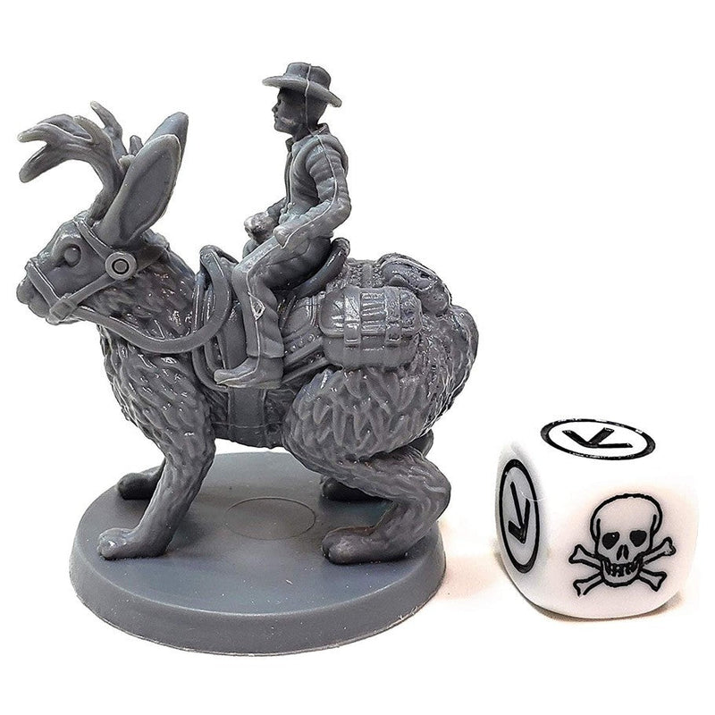 War In Christmas Village - Cowboy Riding a Jackalope
